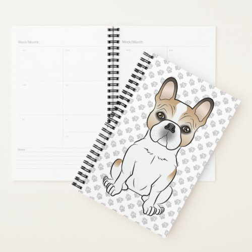 Fawn Pied French Bulldog  Frenchie Dog  Paws Planner