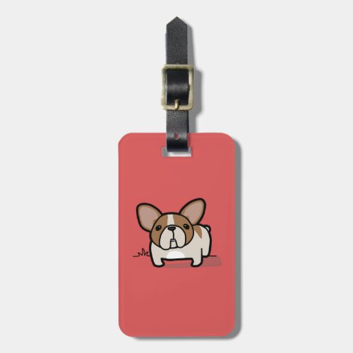 Fawn Pied Frenchie Luggage Tag