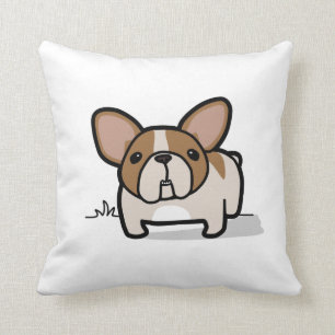 Fawn Pied Frenchie Throw Pillow
