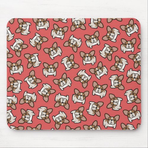 Fawn Pied Frenchies Mouse Pad