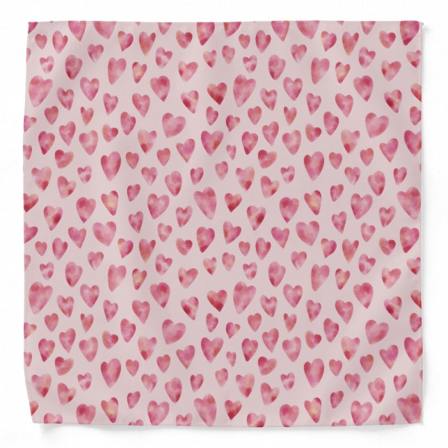 Fawn Pink Heart Bandana (Front)