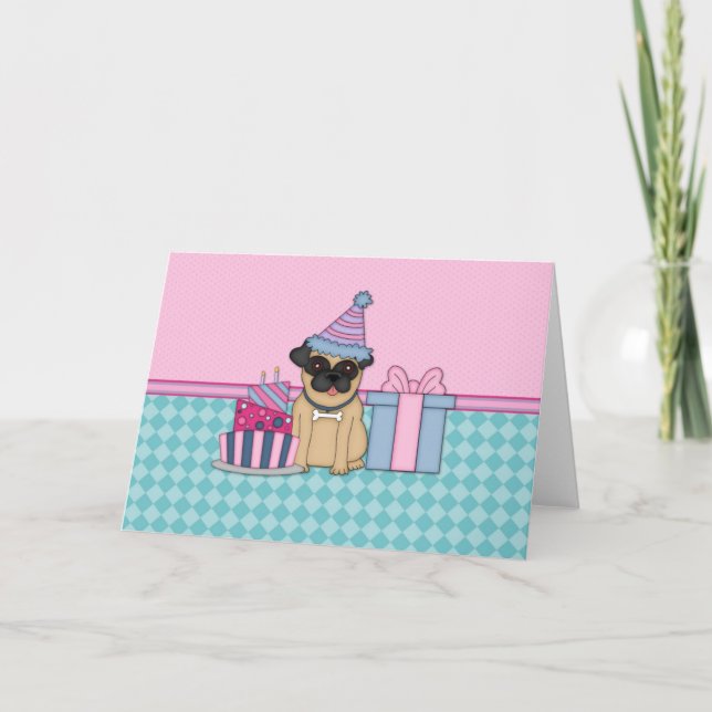 Fawn Pug Blank Birthday Invitations (2) (Front)