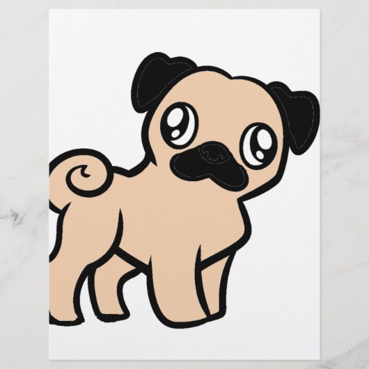 fawn pug cartoon (Front)