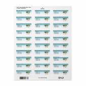 Fawn Pug Cute Cartoon Dog Snowy Winter Forest Label (Full Sheet)