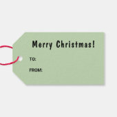 Fawn Pug Cute Cartoon Dog With A Christmas Tree Gift Tags (Back Horizontal)