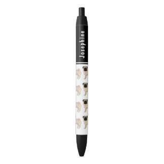 Fawn Pug Dog Cute Mops Dog Breed Design With Name Pen