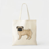 Fawn Pug Dog Mops Design For Pug Owner Or Lover Tote Bag (Front)
