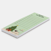 Fawn Pug Dog With A Christmas Tree To-Do List Magnetic Notepad (Angled)