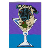 Fawn Pug Martini Card (Front)