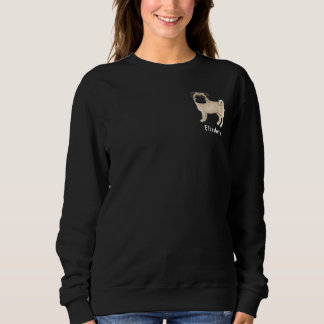 Fawn Pug Mops Dog Breed Design With Custom Text Sweatshirt