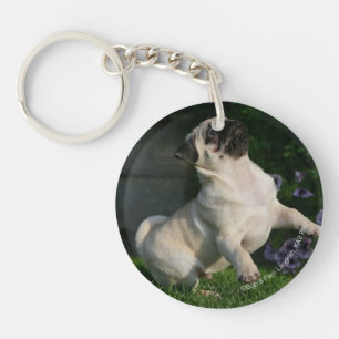 Fawn Pug Puppy Keychain