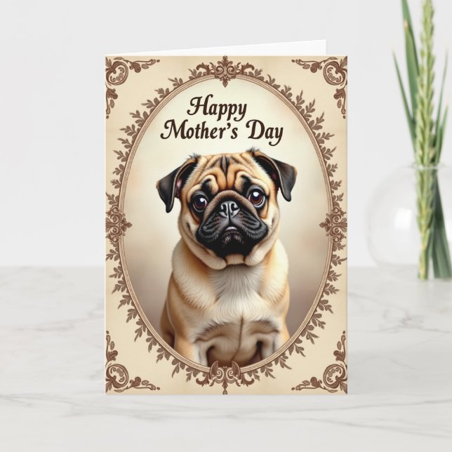 Fawn Puppy Mothers Day Card (Front)