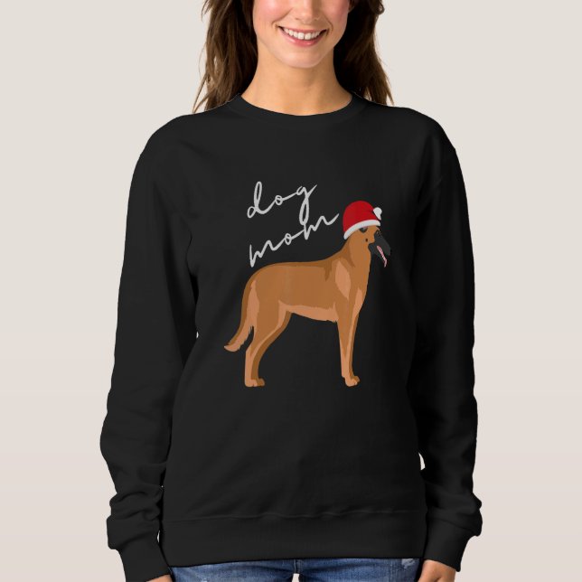 Fawn Sable Belgian Malinois Dog Mom Christmas Sweatshirt (Front)
