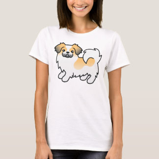 Fawn Sable Parti-Color Tibetan Spaniel Cute Dog T-Shirt