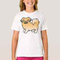 Fawn Sable Tibetan Spaniel Cute Cartoon Dog
