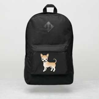 Fawn Smooth Coat Chihuahua Cute Cartoon Dog Port Authority® Backpack