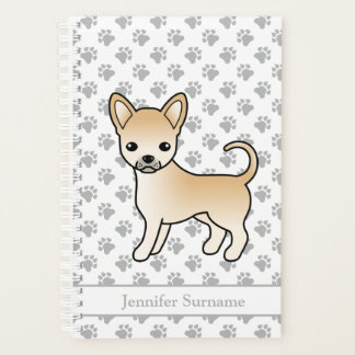 Fawn Smooth Coat Chihuahua Dog &amp; Custom Text Planner