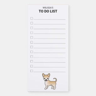 Fawn Smooth Coat Chihuahua Dog To Do List Magnetic Notepad