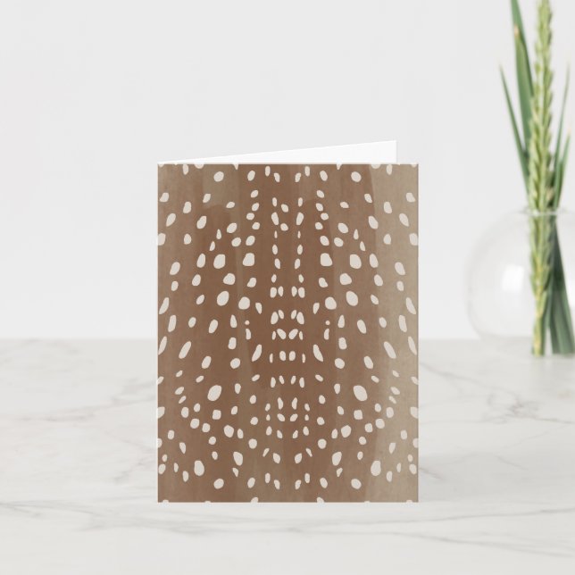 Fawn Spots Baby Deer Animal Print Pattern Card (Front)