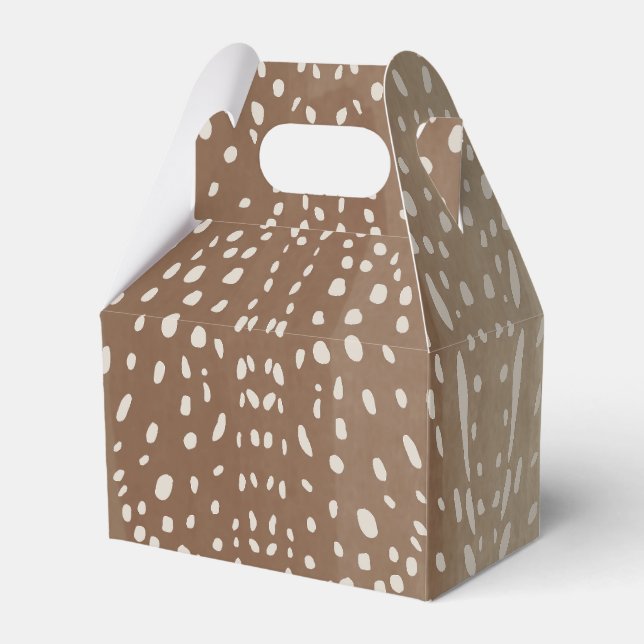 Fawn Spots Baby Deer Animal Print Pattern Favor Boxes (Front Side)