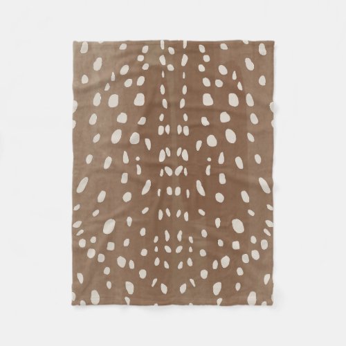 Fawn Spots Baby Deer Animal Print Pattern Fleece Blanket