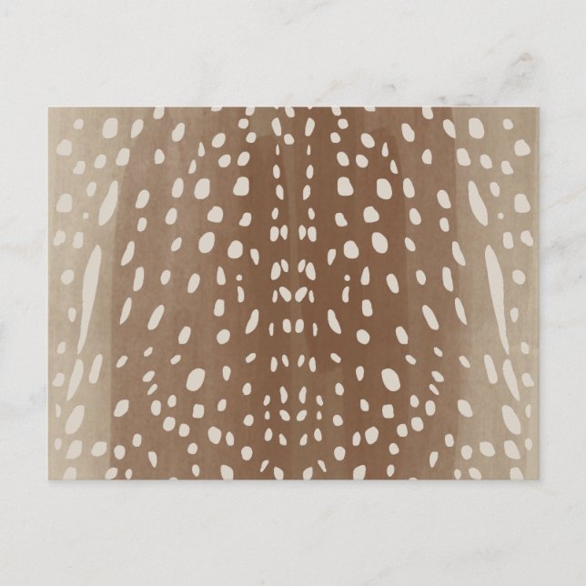 Fawn Spots Baby Deer Animal Print Pattern Holiday Postcard (Front)