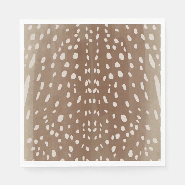 Fawn Spots Baby Deer Animal Print Pattern Napkins (Front)