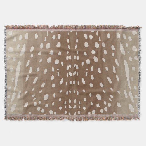 Fawn Spots Baby Deer Animal Print Pattern Throw Blanket