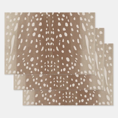 Fawn Spots Baby Deer Animal Print Pattern Wrapping Paper Sheets