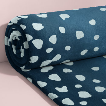 Fawn Spots Soft Blue Animal Print Fleece Blanket by HoundandPartridge at Zazzle