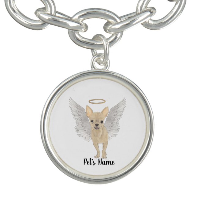 Fawn Tan Cream Chihuahua Sympathy Memorial Bracelet (Design)