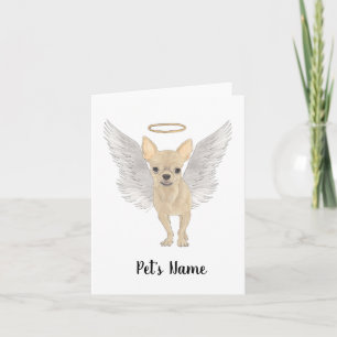 Fawn Tan Cream Chihuahua Sympathy Memorial Card