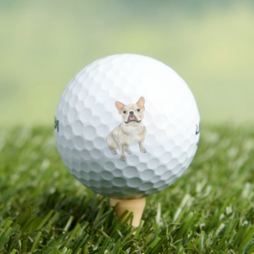 Fawn Tan Frenchie French Bulldog Golf Balls
