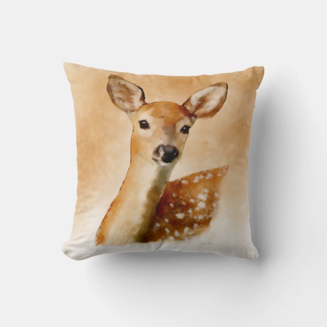 Fawn Throw Pillow (Front)