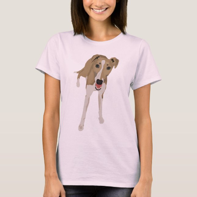 Fawn Whippet Ladies T-shirt (Front)