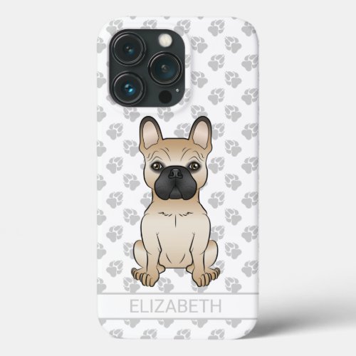 Fawn With Black Mask French Bulldog Dog  Name iPhone 13 Pro Case