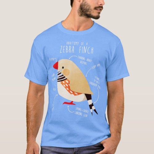 Fawn Zebra Finch Anatomy T_Shirt