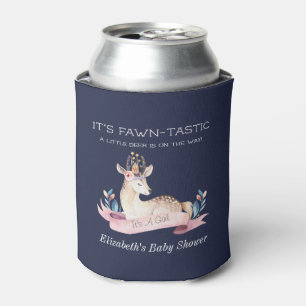 Fawntastic Deer It's A Girl Baby Shower Favors Can Cooler