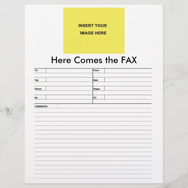Fax Form Blank Letterhead (Front)