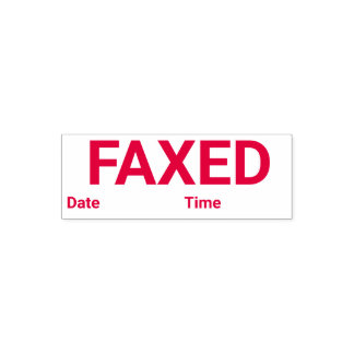 Faxed Self Inking Rubber Stamp