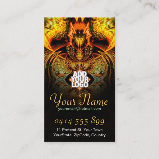 Customizable Fayariaz Fractal Business Card