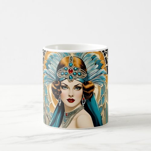 Faye An Art Deco Flapper Coffee Mug