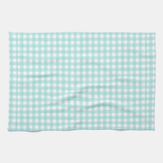 Faye and Lauren Aqua Blue Gingham 1 Kitchen Towel