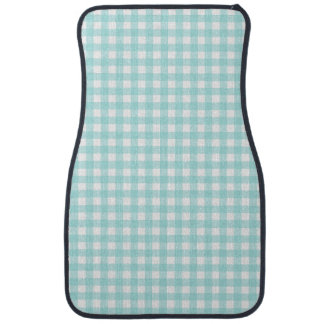 Faye and Lauren Aqua Blue Gingham Car Floor Mat