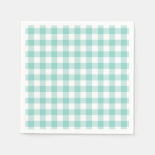 Faye and Lauren Aqua Plaid Napkins