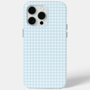 Faye and Lauren Baby Blue Gingham iPhone 15 Pro Max Case