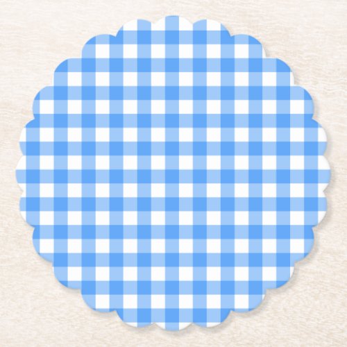 Faye and Lauren Blue2 Gingham Paper Coaster