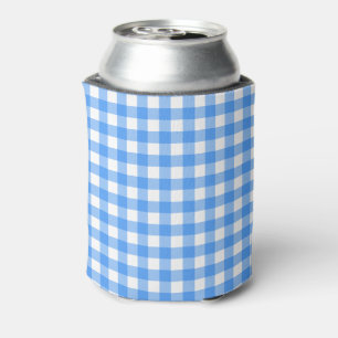 Faye and Lauren Blue Gingham Can Cooler