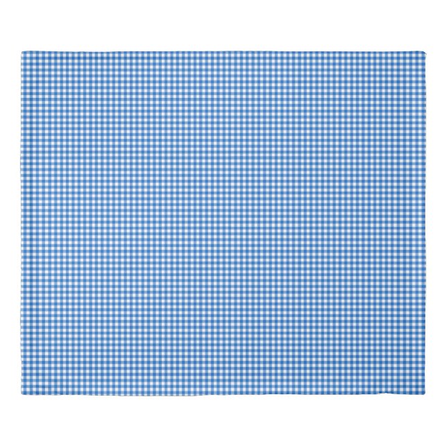 Faye and Lauren Blue Gingham Duvet Cover (Front)