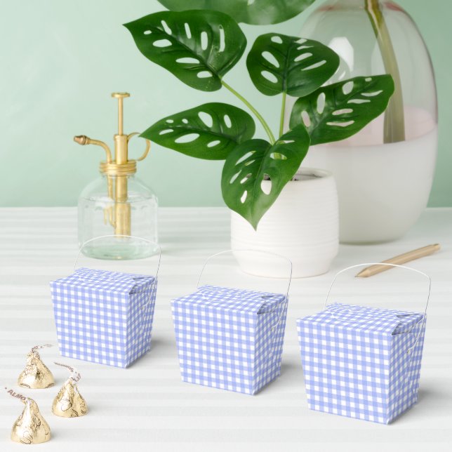 Faye and Lauren Blue Gingham Favor Boxes (Multiple)